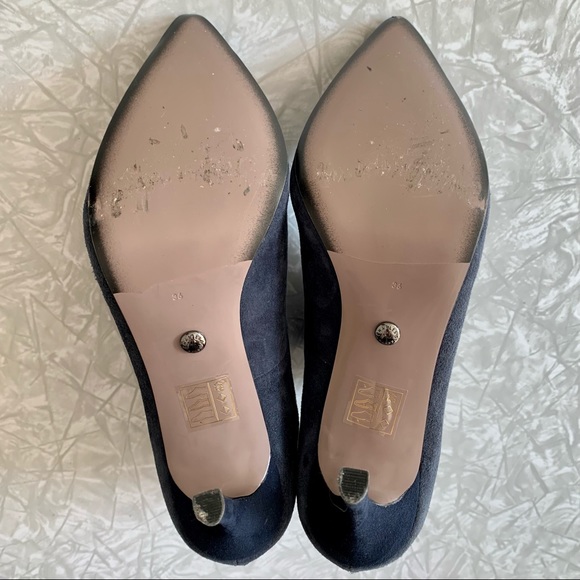 Charles & Keith Navy Suede Corset Booties 36 - Picture 8 of 11